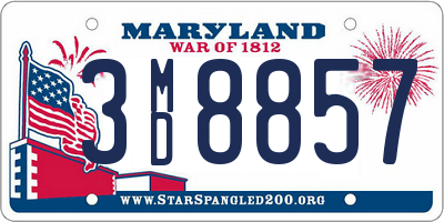 MD license plate 3MD8857