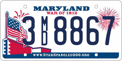 MD license plate 3MD8867