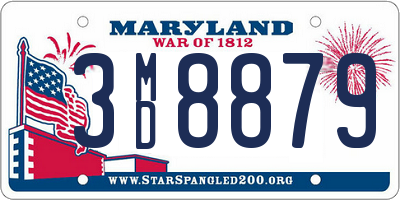 MD license plate 3MD8879