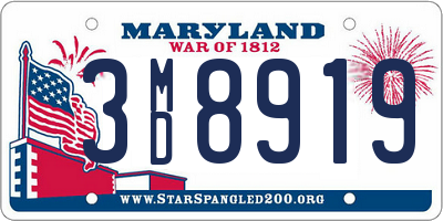 MD license plate 3MD8919