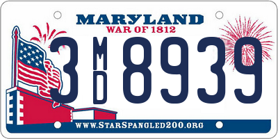 MD license plate 3MD8939