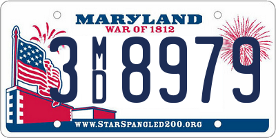 MD license plate 3MD8979