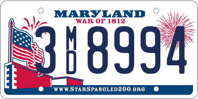 MD license plate 3MD8994