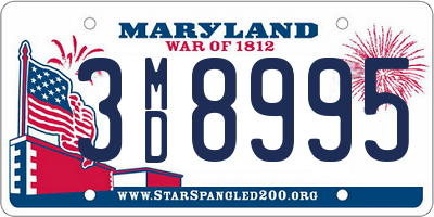 MD license plate 3MD8995