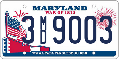 MD license plate 3MD9003