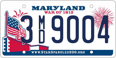 MD license plate 3MD9004