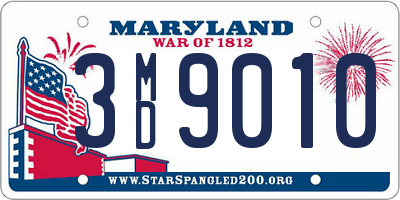 MD license plate 3MD9010