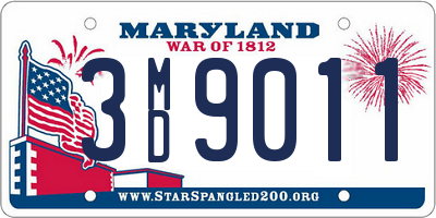 MD license plate 3MD9011