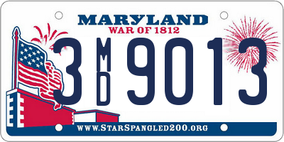 MD license plate 3MD9013