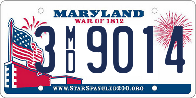 MD license plate 3MD9014