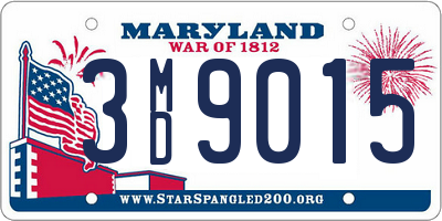 MD license plate 3MD9015