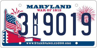 MD license plate 3MD9019