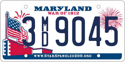 MD license plate 3MD9045