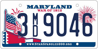 MD license plate 3MD9046