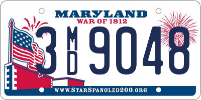 MD license plate 3MD9048