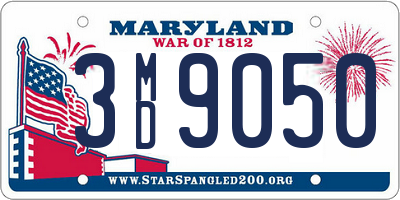 MD license plate 3MD9050