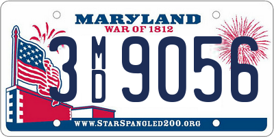 MD license plate 3MD9056