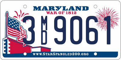 MD license plate 3MD9061