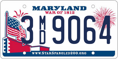 MD license plate 3MD9064