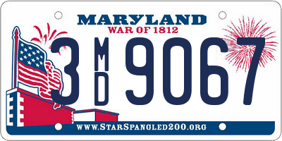 MD license plate 3MD9067