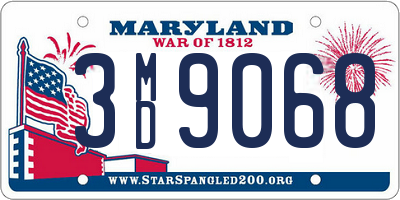 MD license plate 3MD9068