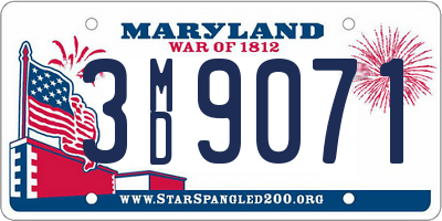 MD license plate 3MD9071