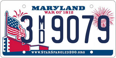 MD license plate 3MD9079