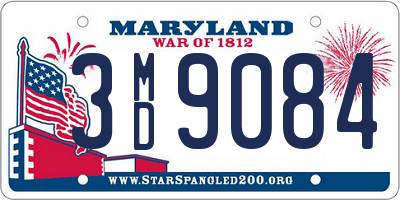 MD license plate 3MD9084