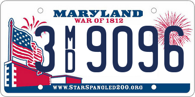 MD license plate 3MD9096