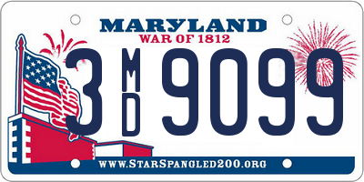 MD license plate 3MD9099