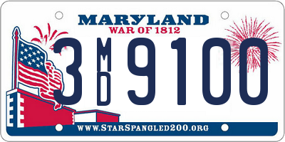 MD license plate 3MD9100