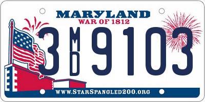 MD license plate 3MD9103