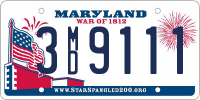 MD license plate 3MD9111