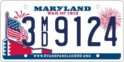 MD license plate 3MD9124