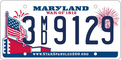 MD license plate 3MD9129