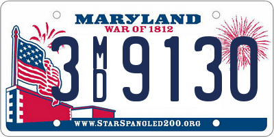 MD license plate 3MD9130