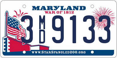 MD license plate 3MD9133