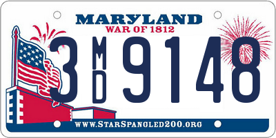 MD license plate 3MD9148