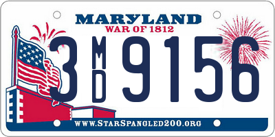 MD license plate 3MD9156