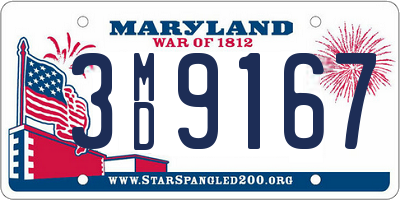 MD license plate 3MD9167