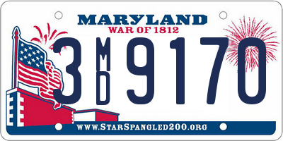 MD license plate 3MD9170