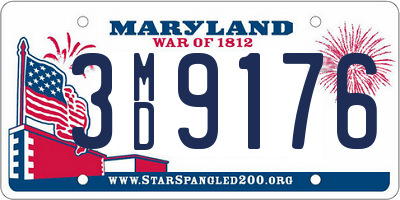 MD license plate 3MD9176
