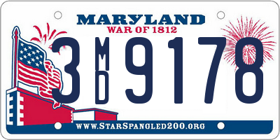 MD license plate 3MD9178