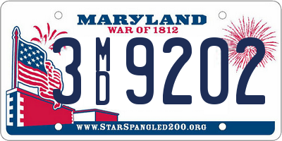 MD license plate 3MD9202