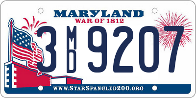 MD license plate 3MD9207