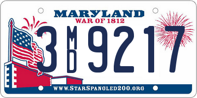 MD license plate 3MD9217