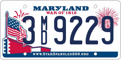 MD license plate 3MD9229