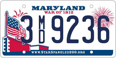 MD license plate 3MD9236