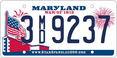 MD license plate 3MD9237