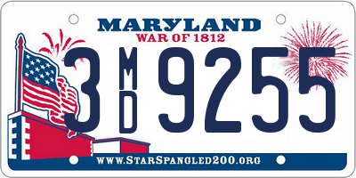 MD license plate 3MD9255